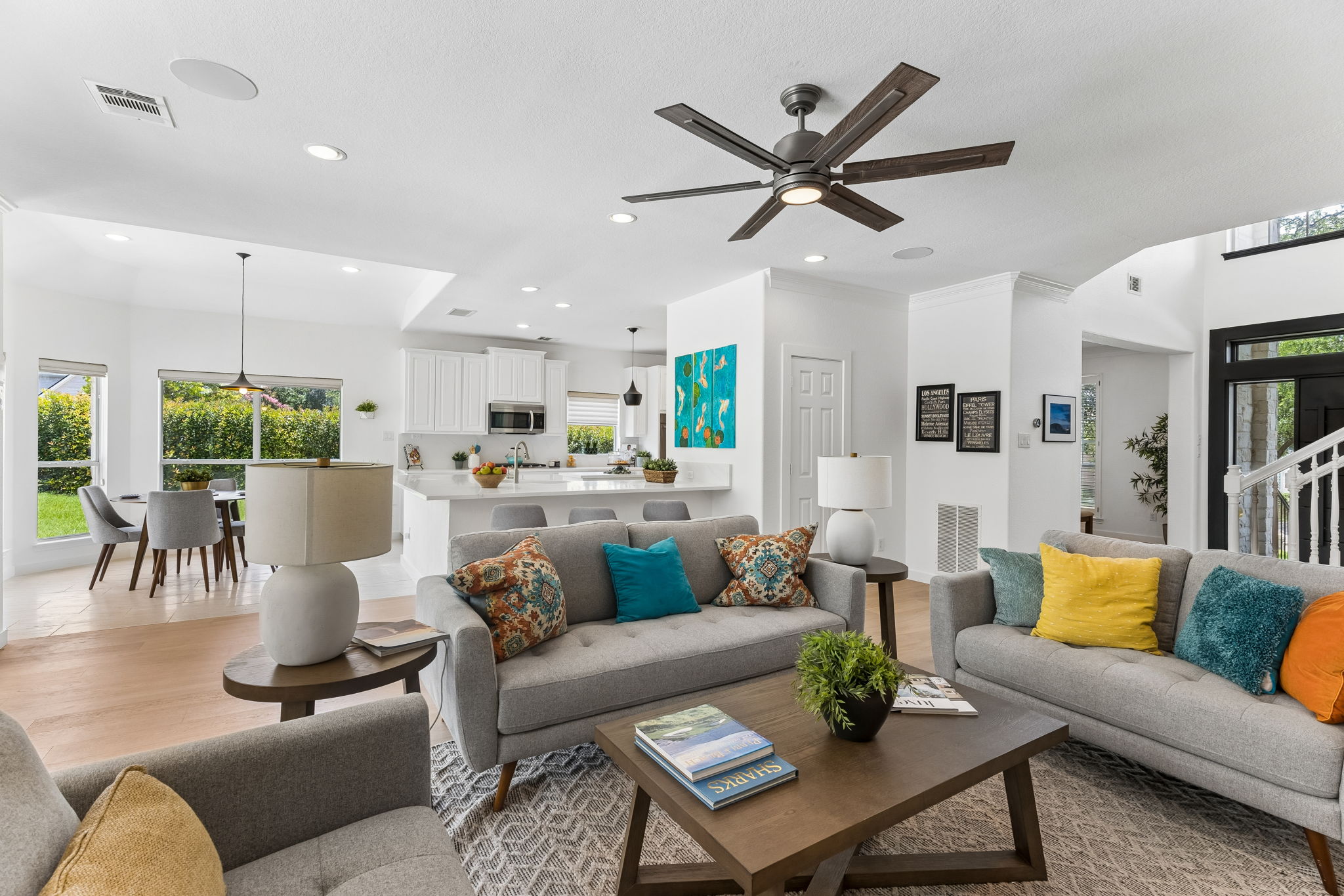 Kitchen Opens to Living Room