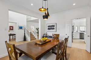 Dining Room view to Kitchen and Foyer