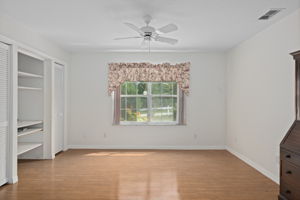 Bedroom 2 with double entry pocket doors