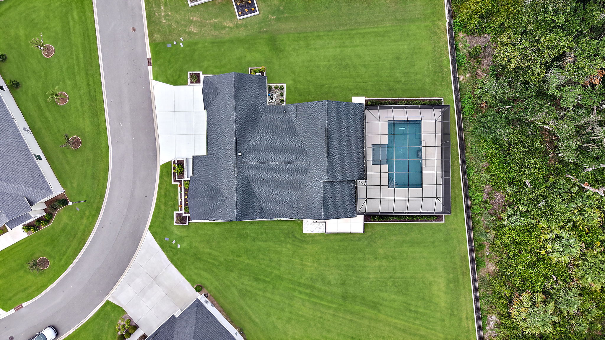 Front Exterior-Arial View (Pool)