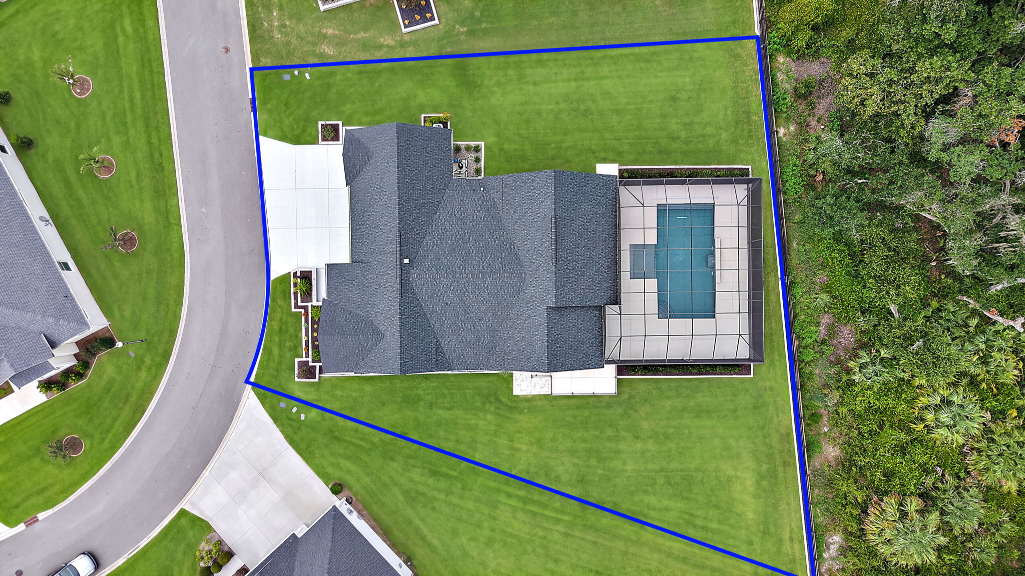 Front Exterior-Arial View (Pool)