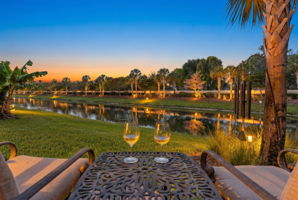 Western sunset view overlooking expansive lake