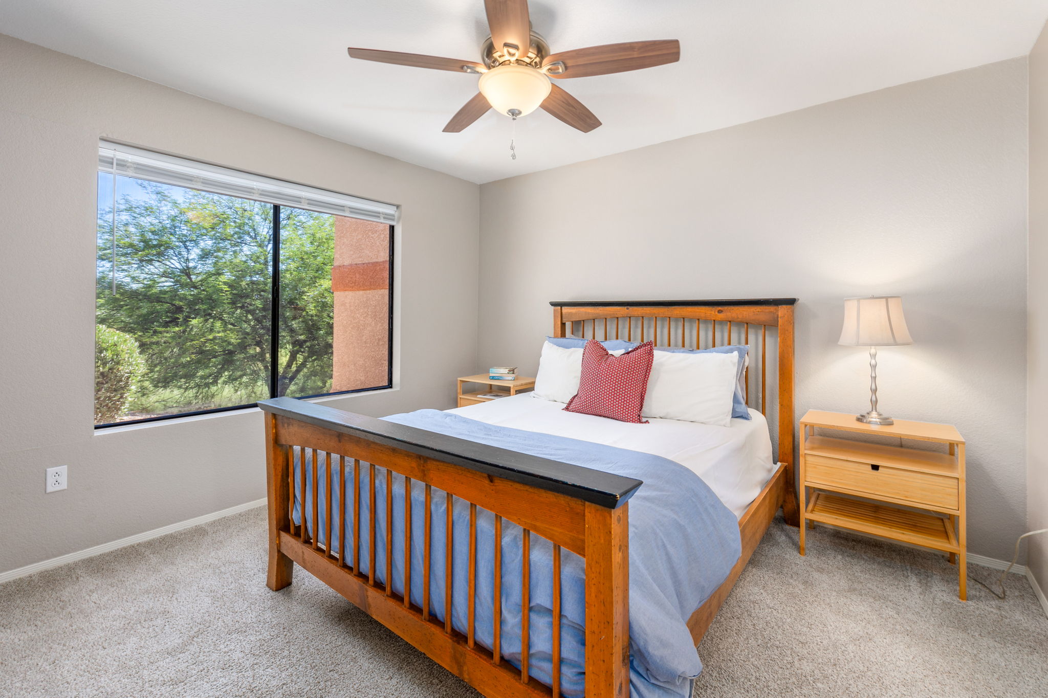 Primary Bedroom with east facing window with a view