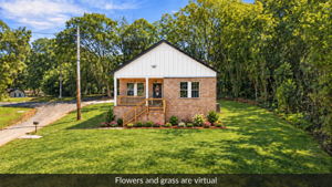Flowers and grass are virtually enhanced