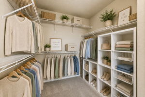 Primary Closet * Virtually Staged*