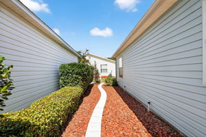 Stoned Side Yard with Walkway