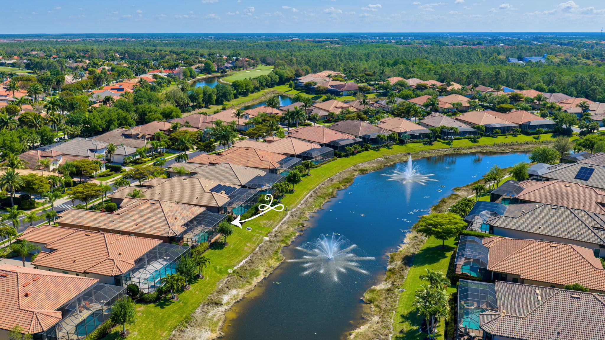 Lake & Direct Fountain Views