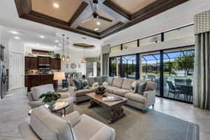 Living Room with 8ft Sliding Doors To Outdoor Living