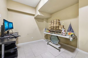 Home office in fully finished basement