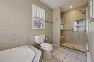 Master bathroom with stall shower