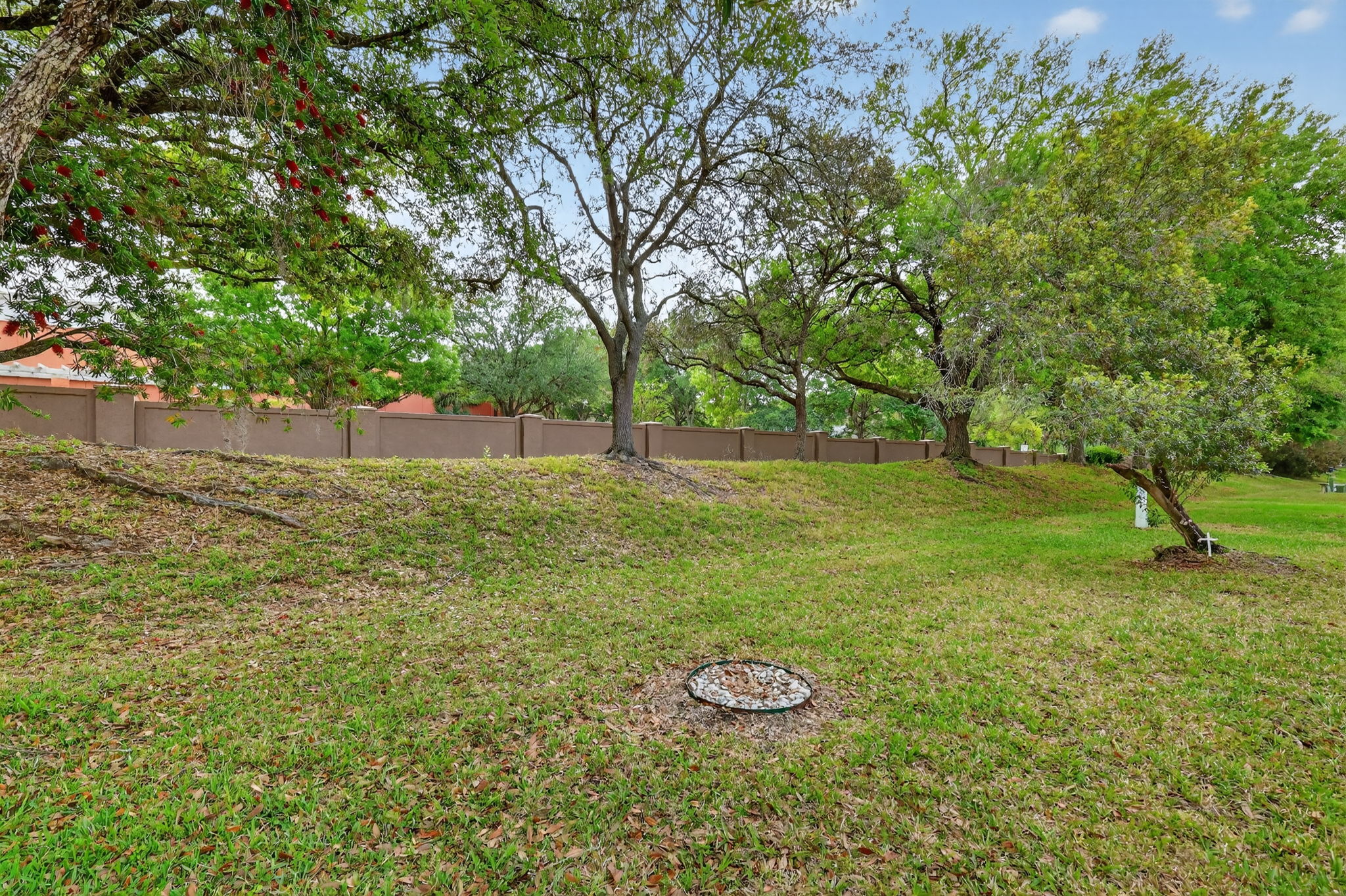 Large Rear Yard with Privacy wall