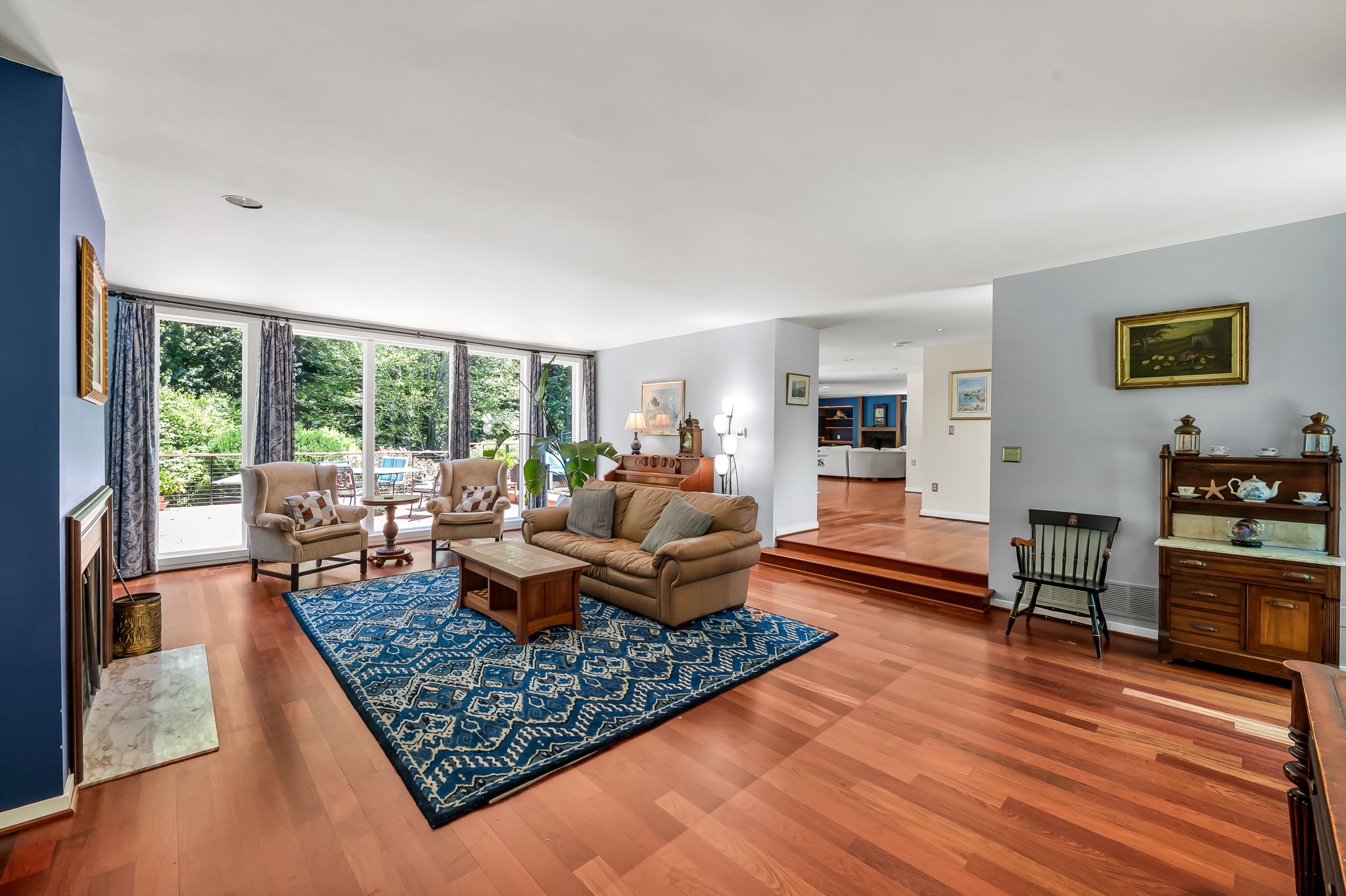 Living Room towards Foyer & Den