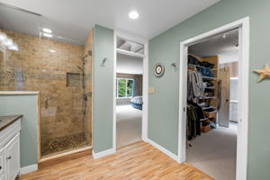 Primary Bath into Walk In Closet