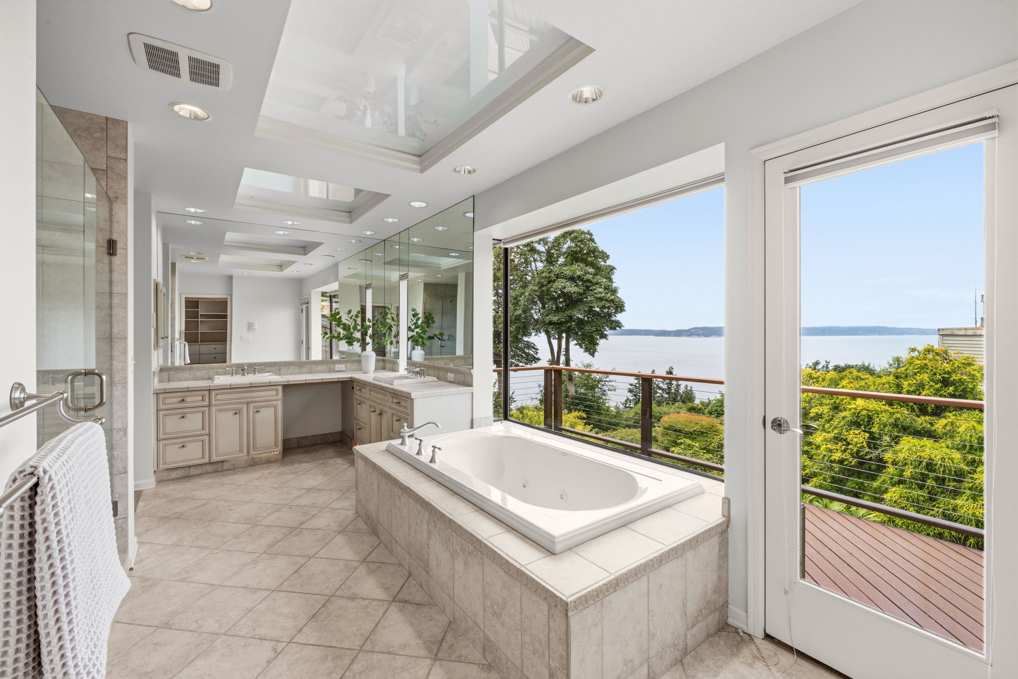 Primary Bathroom views & balcony