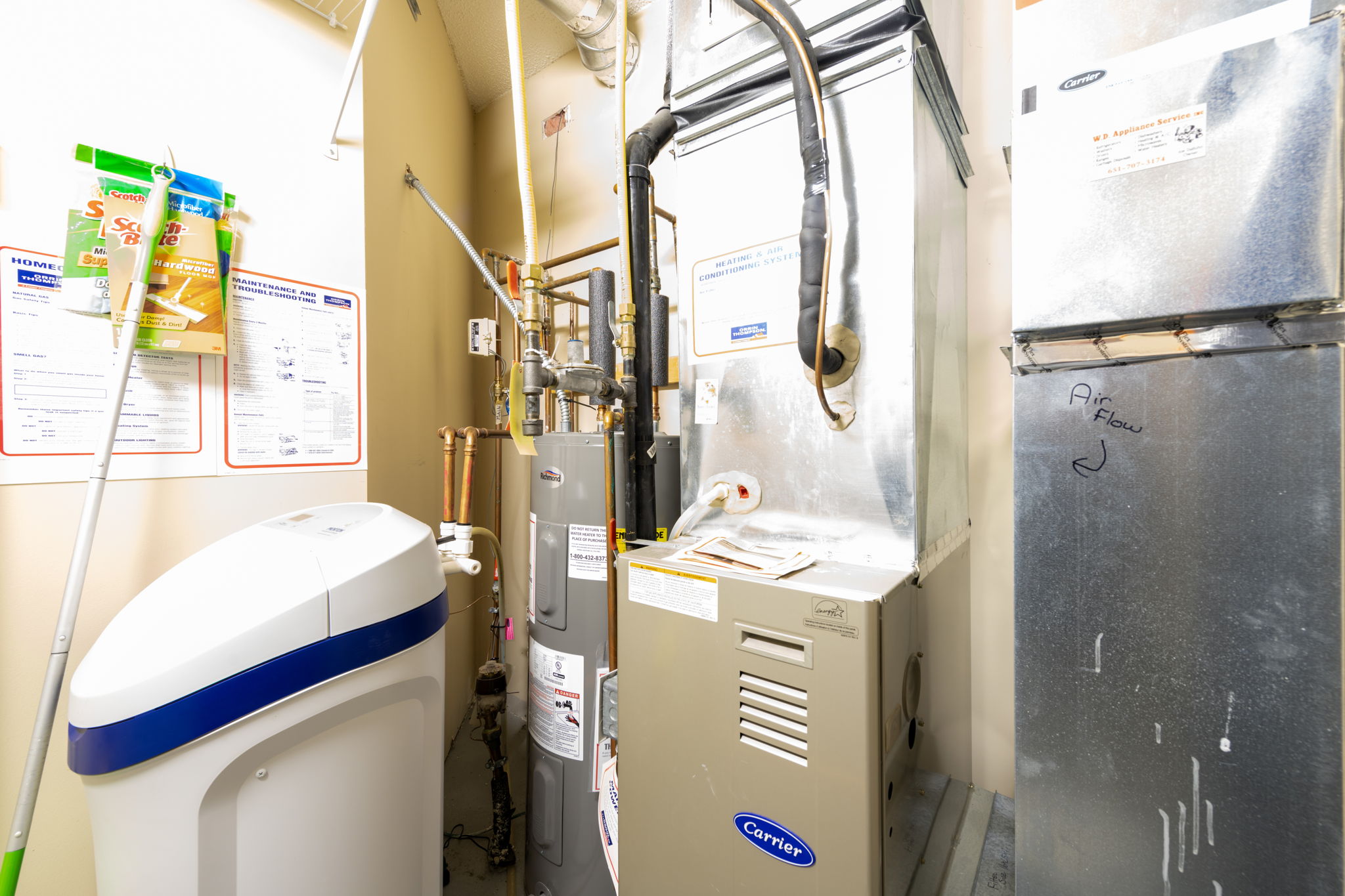 Mechanical Room with water softener