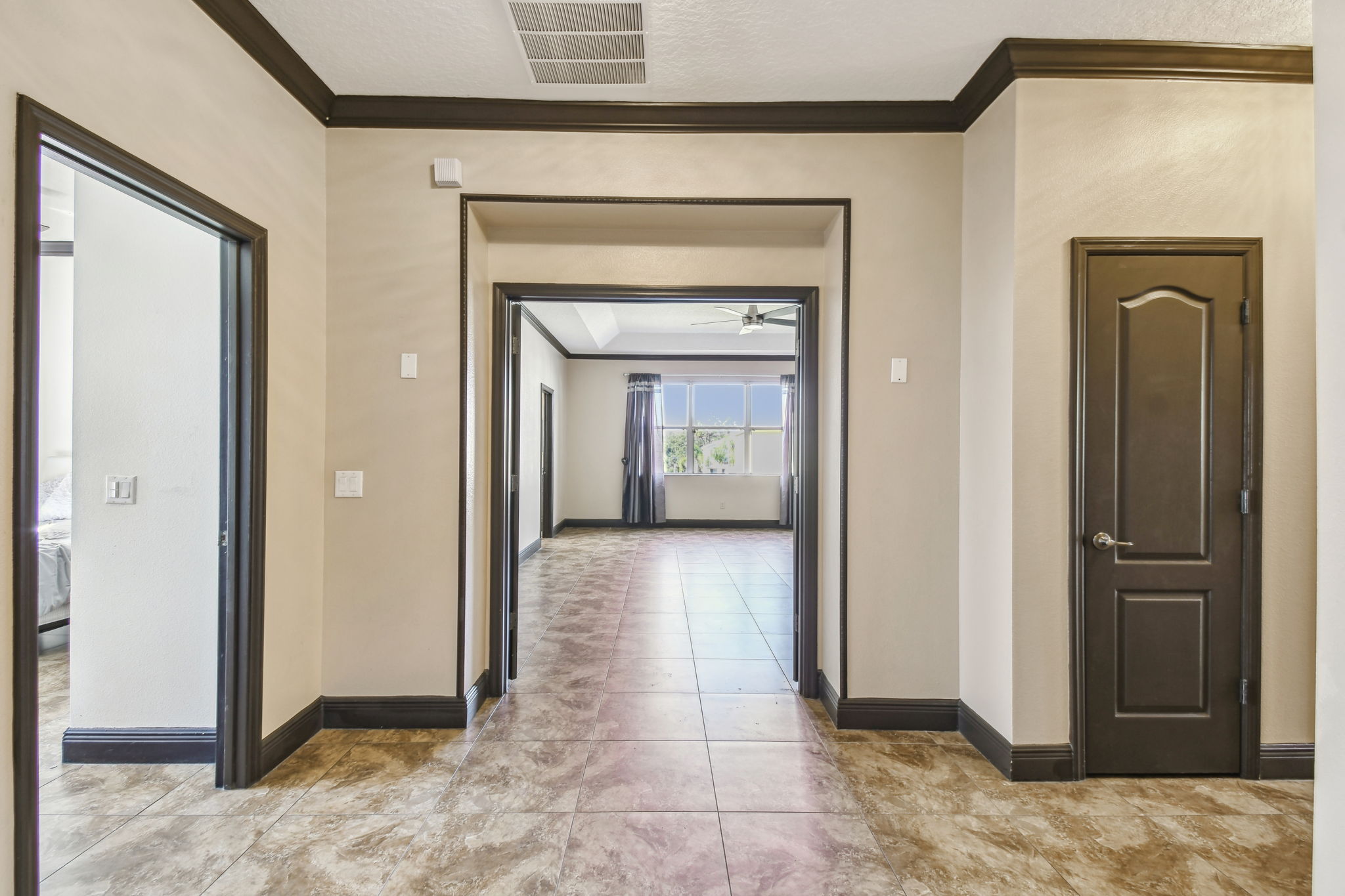 Hallway and central foyer to bedrooms