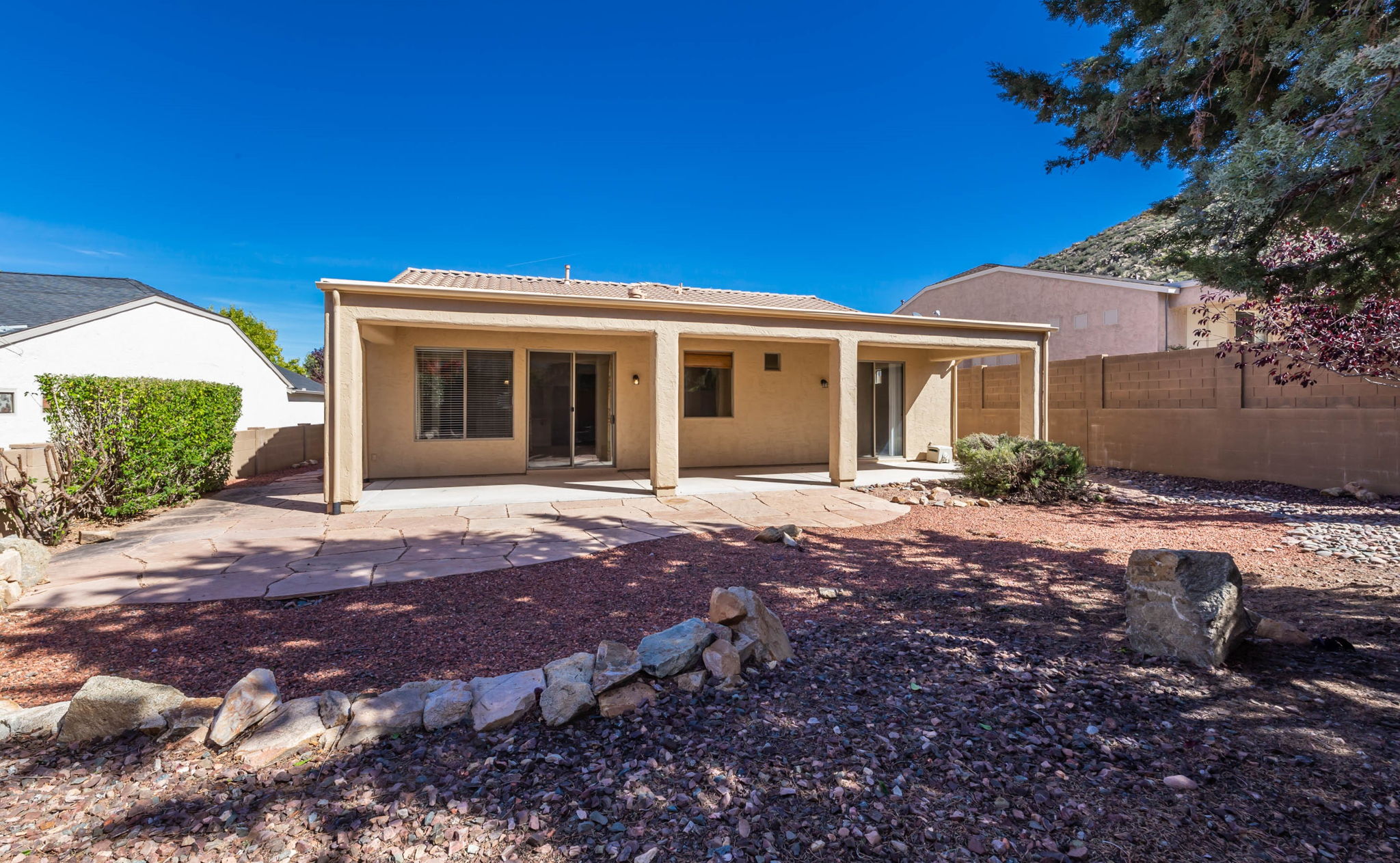 Private Rear Yard with Serene Landscaping