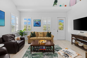 Plantation Shutters throughout!