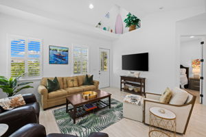 Surf board in the sky of two story entry!