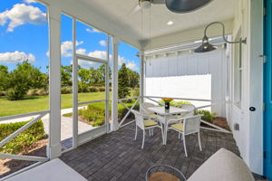 Screened in lanai with paver patio.