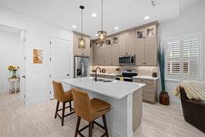 Kitchen Island great for dining.