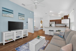 Living, Dining, and Kitchen