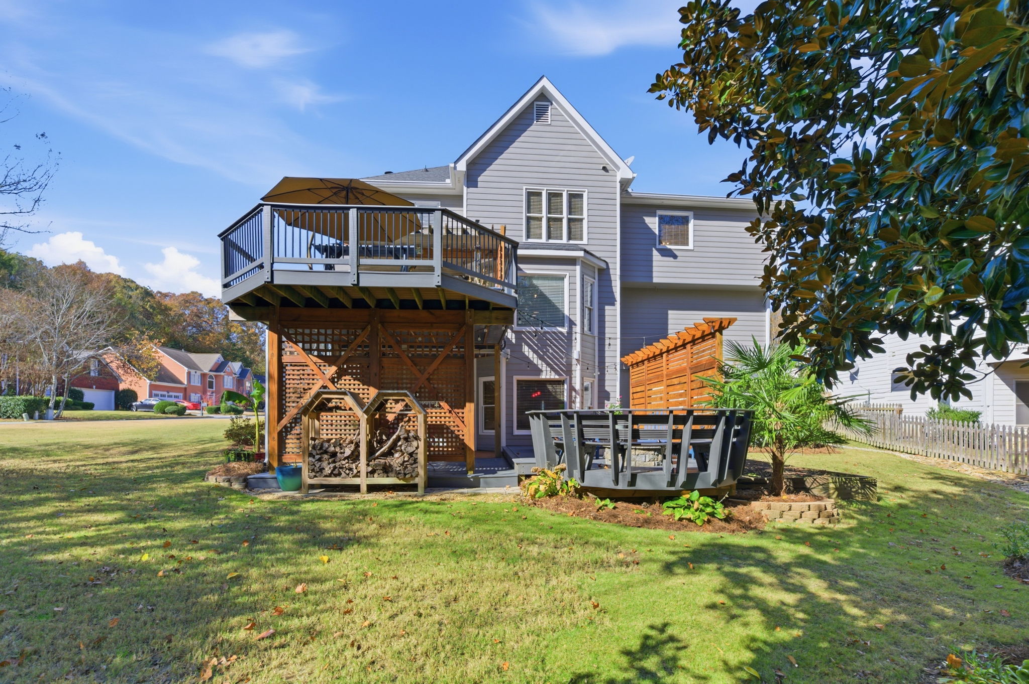 Back of Home with Deck View