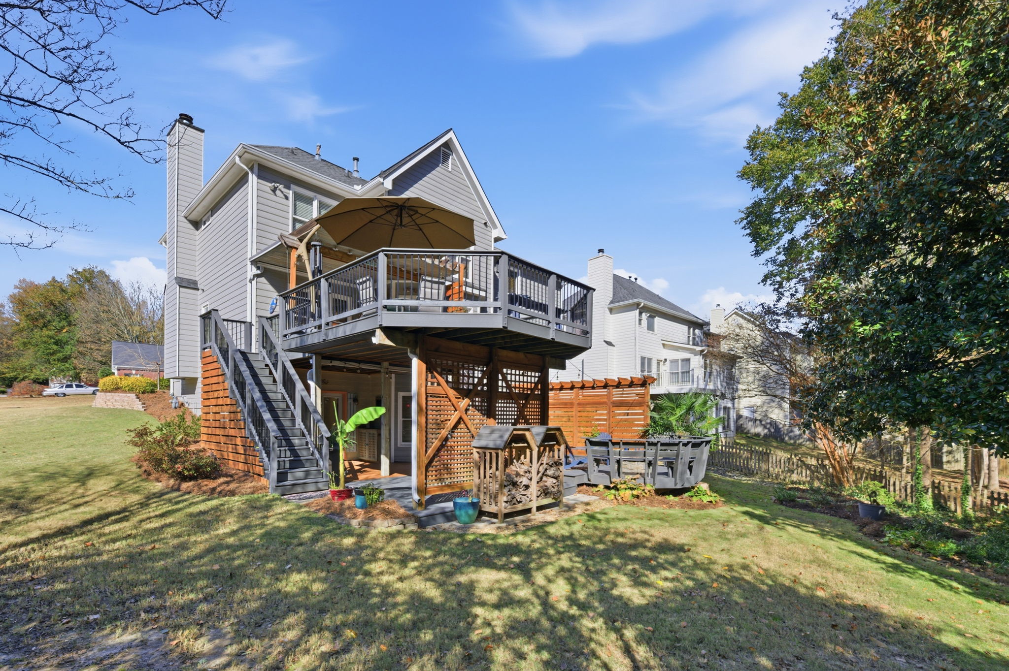 Back of Home with Deck View