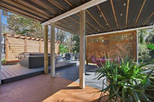 Outdoor Living Area with Hot Tub