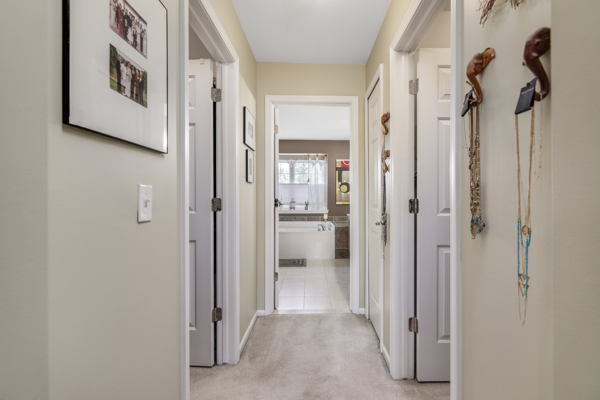 Master with his and her walk-in closets