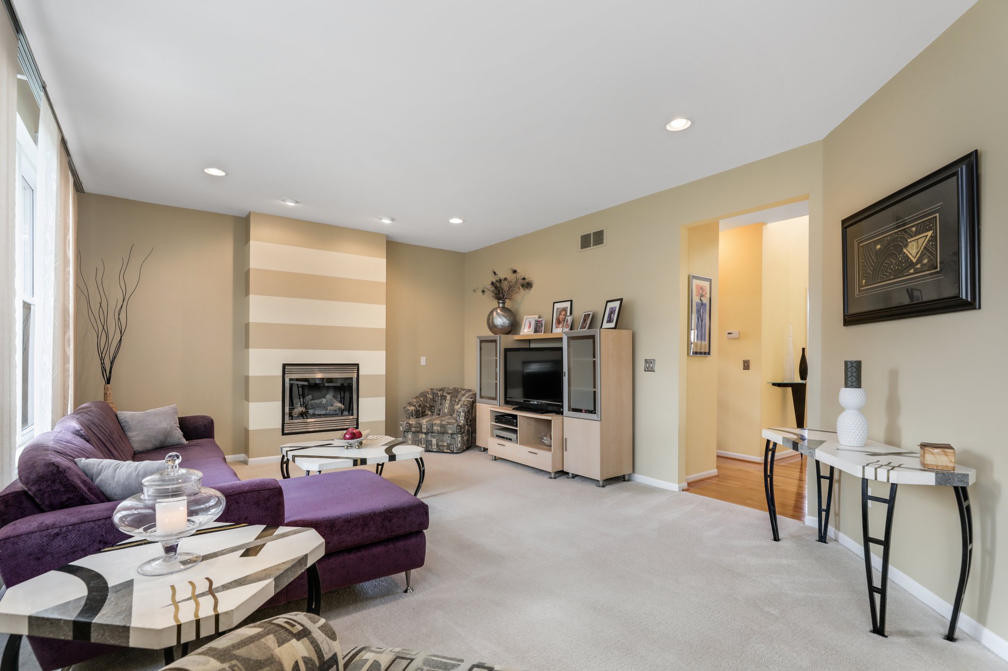 Firelit Family Room