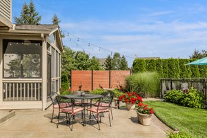 Patio with privacy fence