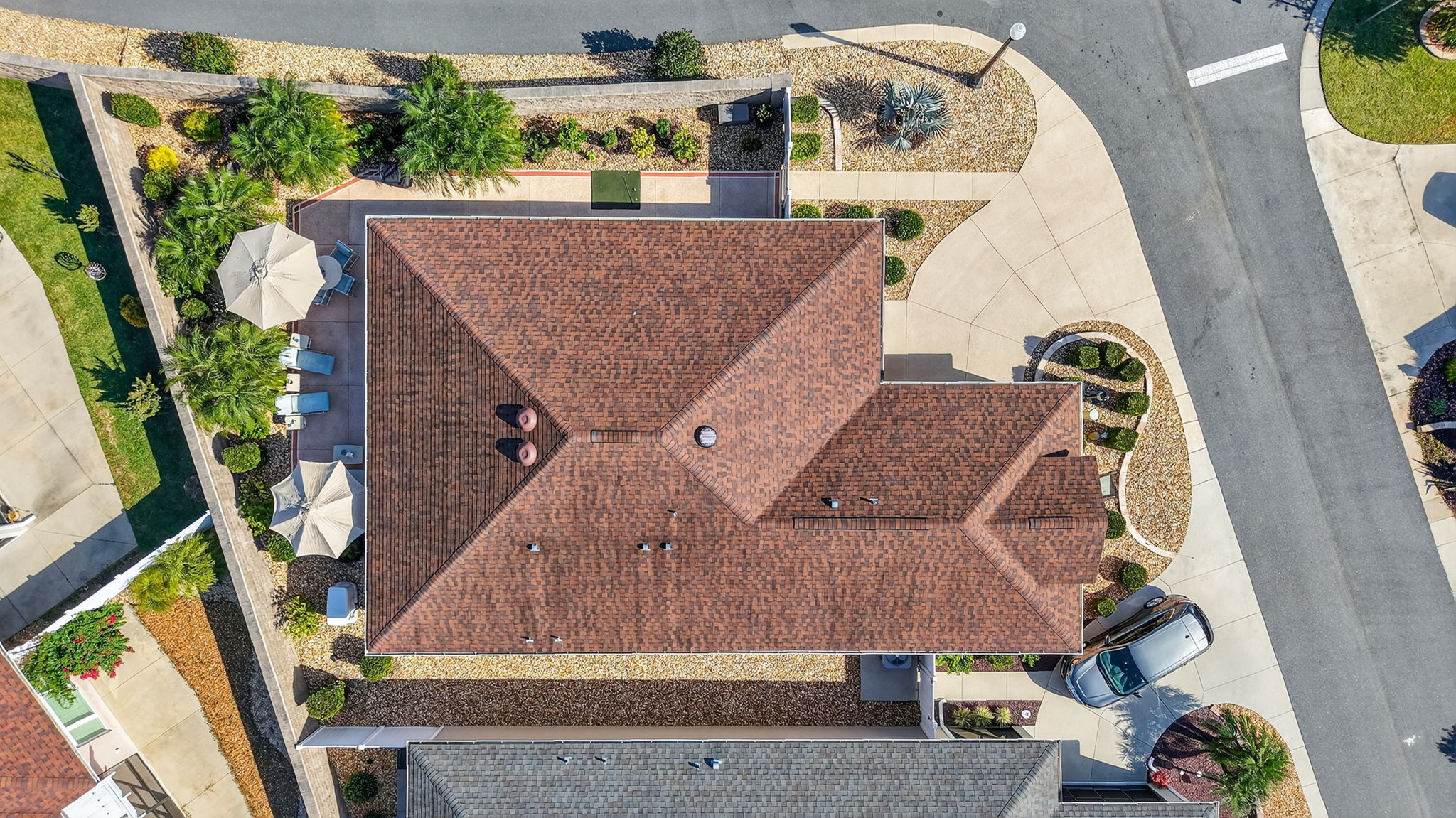 Aerial of Corner Lot with Room For a Pool!