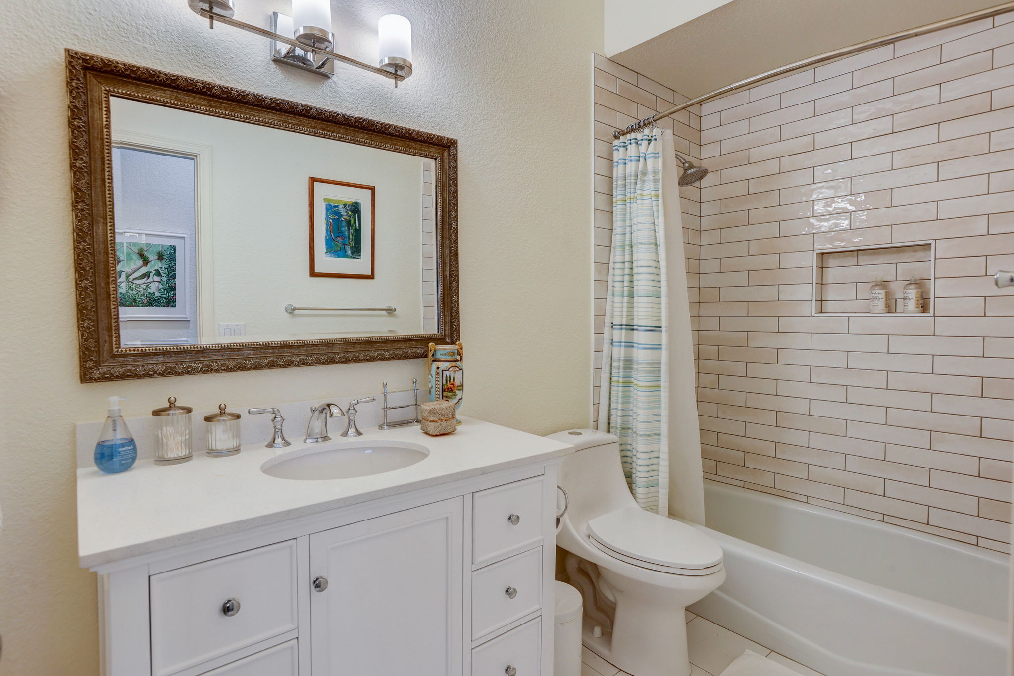 Guest bathroom fully remodeled.