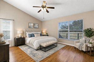 Virtually Staged Master Bedroom