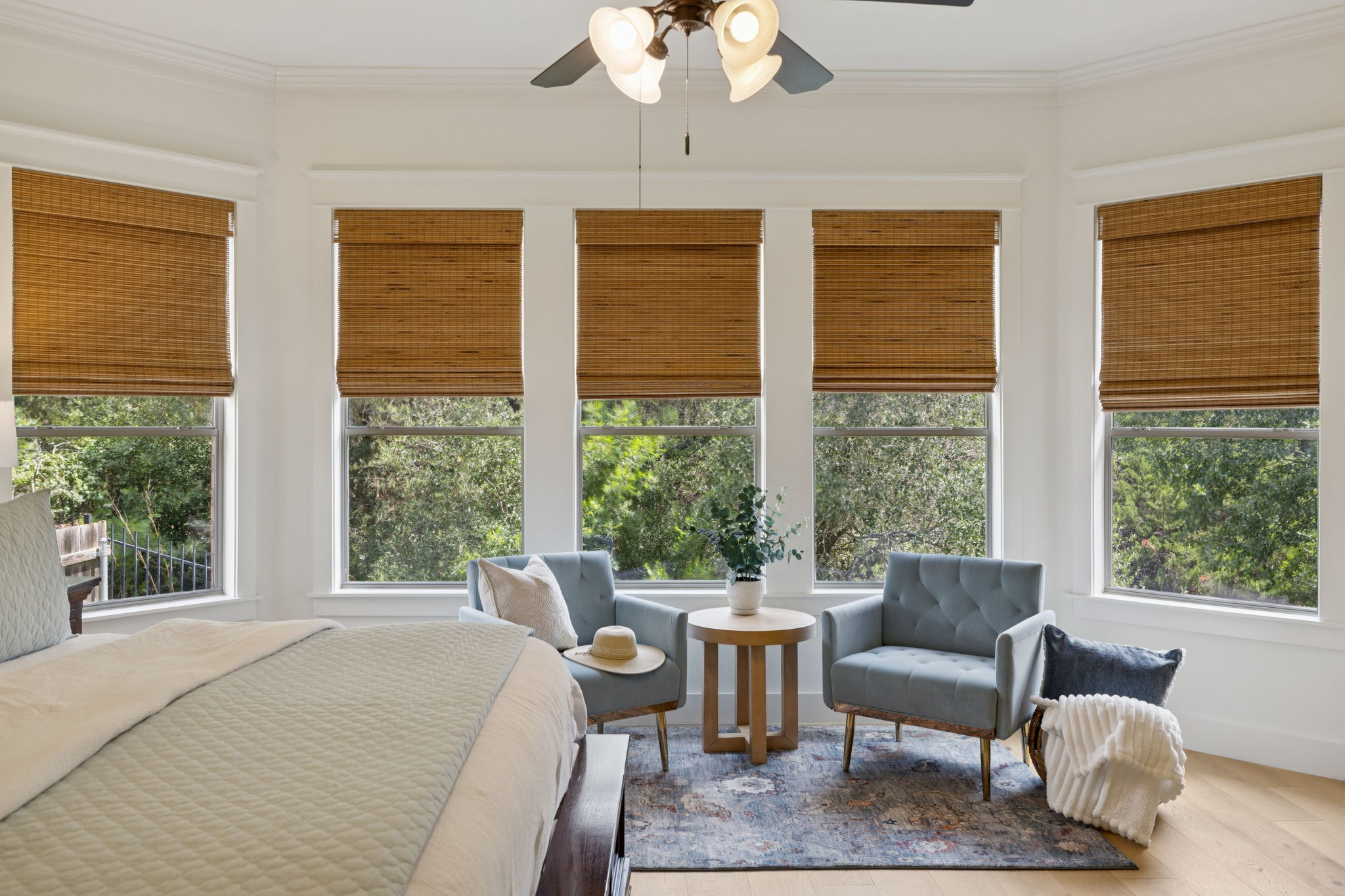 Spacious sitting area.