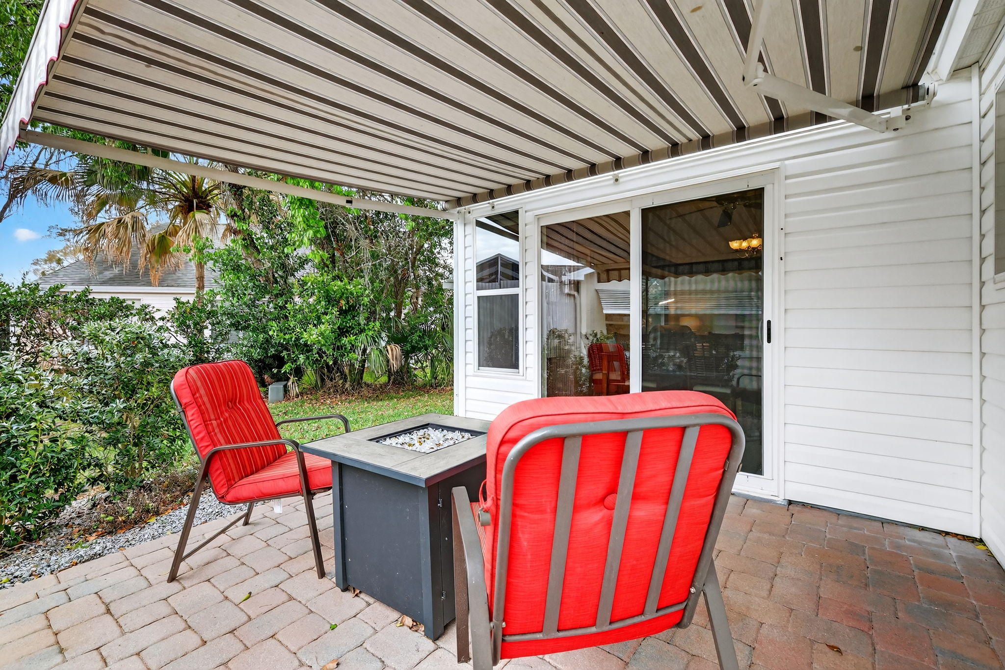 Paver Patio with Retractable Awning