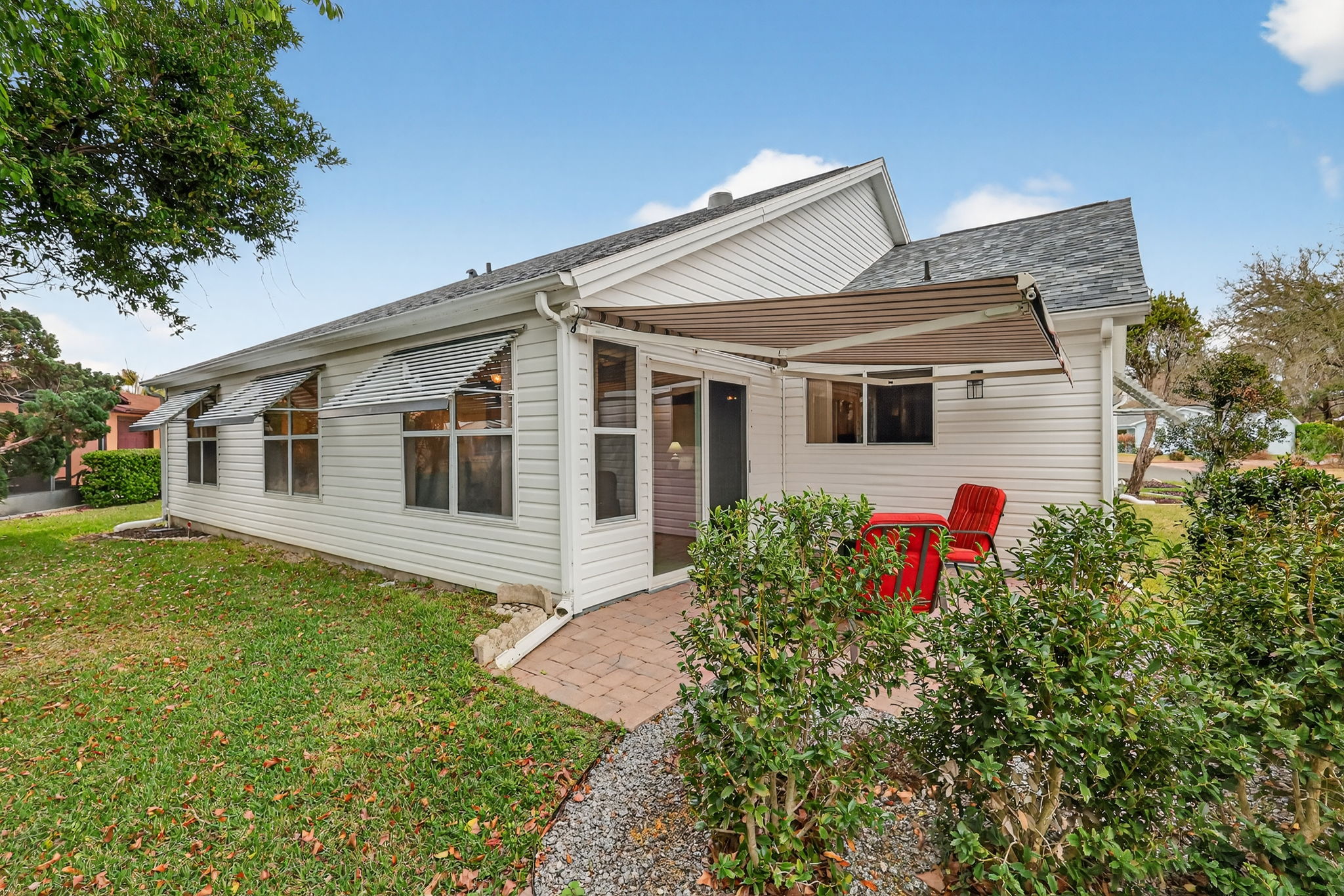 Rear and Side Elevation with Paver Patio