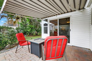 Paver Patio with Retractable Awning