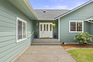 Covered front porch entry welcomes you home