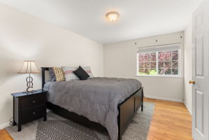 Well-sized guest bedroom