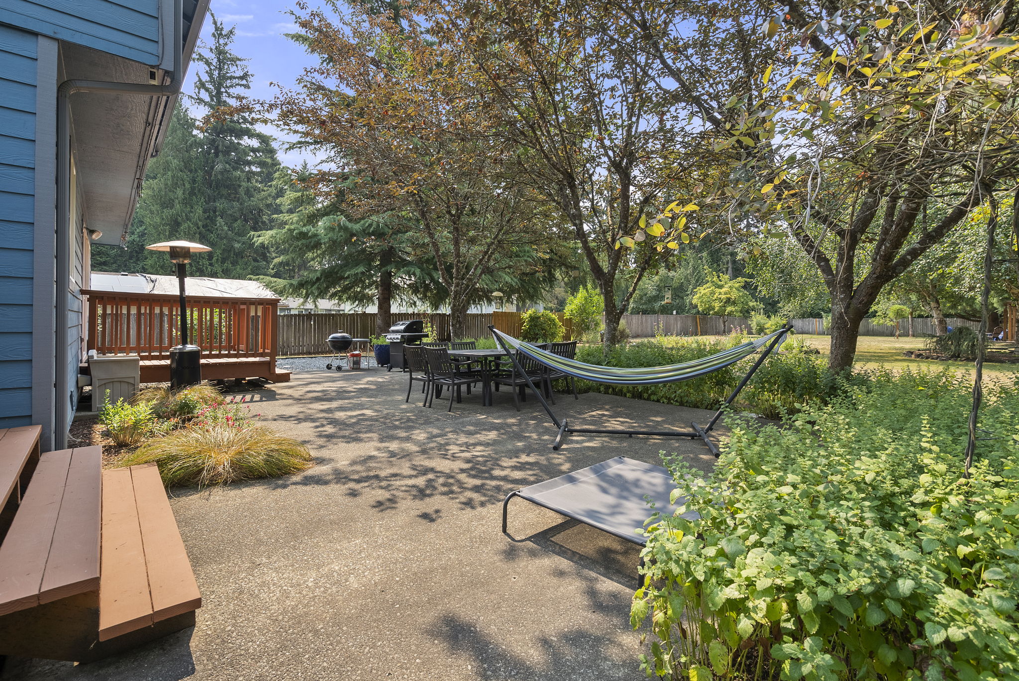 Expansive patio offers the perfect setting for outdoor dining, relaxing, and entertaining all summer long.