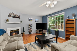 Oversized windows bring the beauty of the outdoors inside while creating a warm, inviting atmosphere.