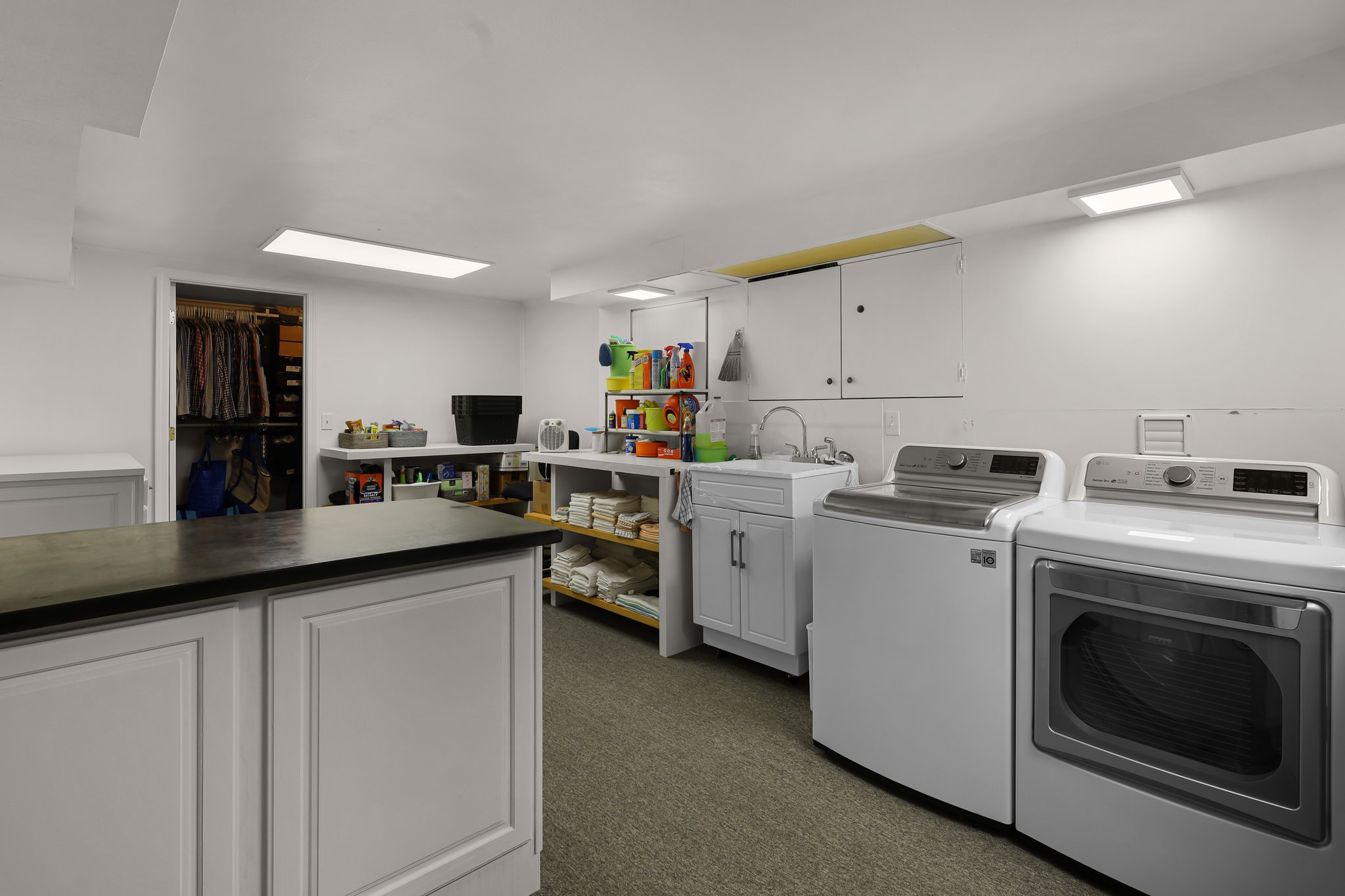 Huge Lower Level Laundry Rm