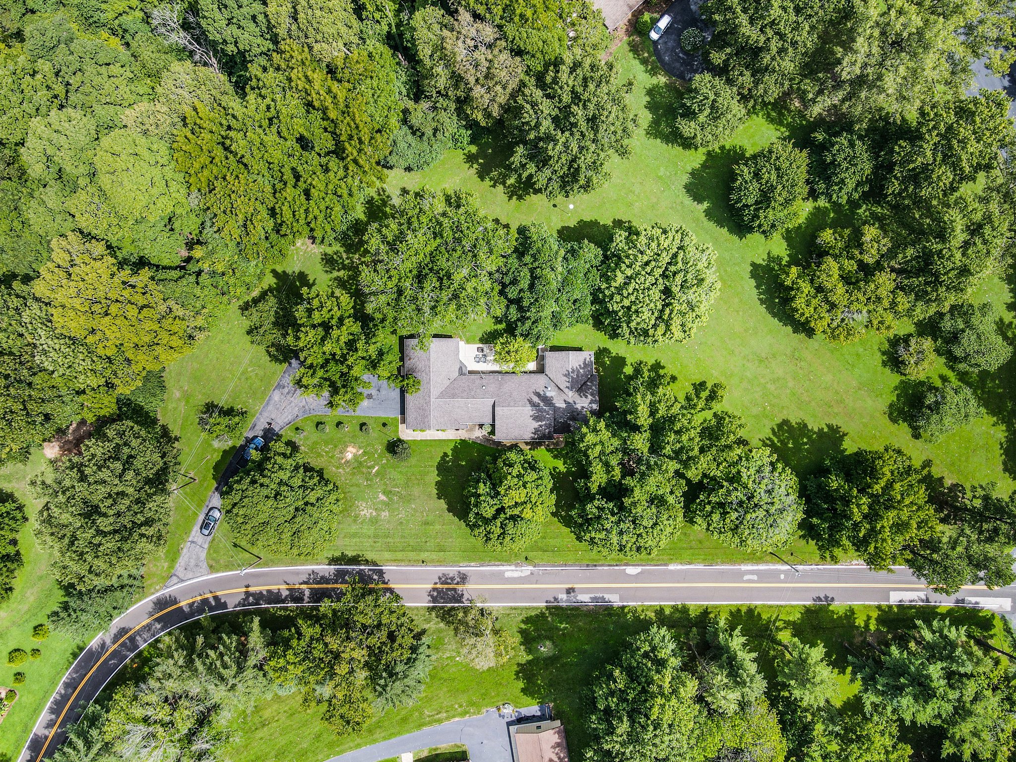 Aerial Directly over the Home