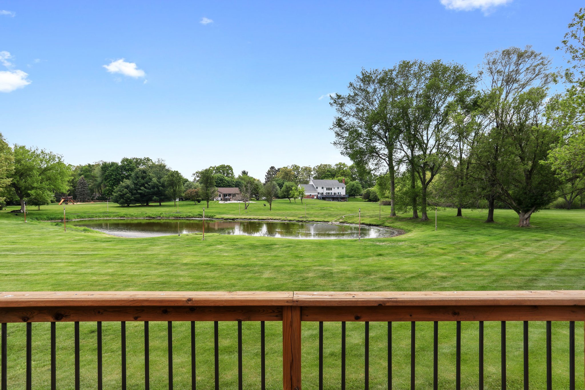 View of the private pond from the deck