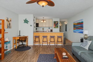 Breakfast bar seating.