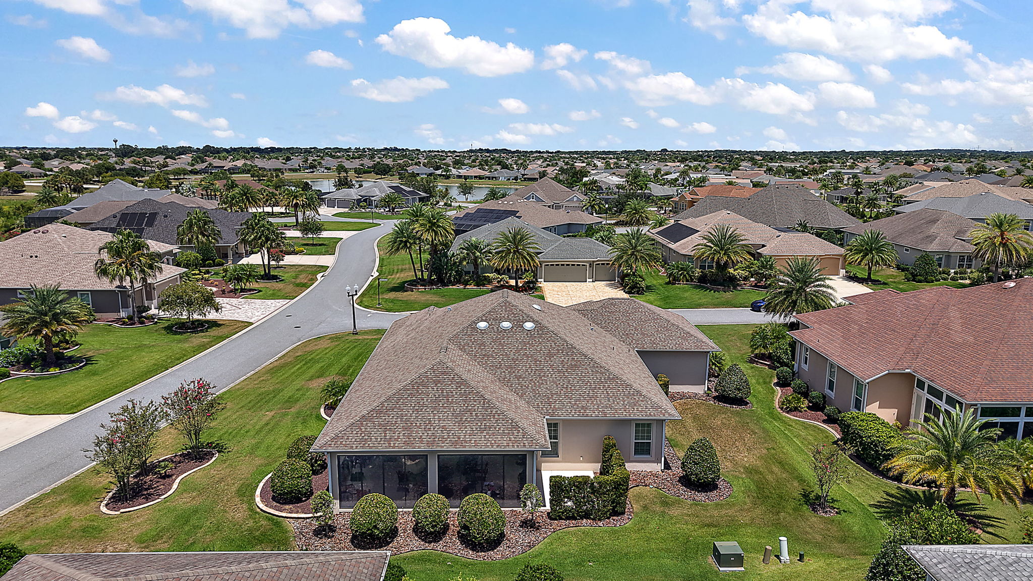 Rear Aerial of OVERSIZED Corner Lot with ROOM FOR A POOL!