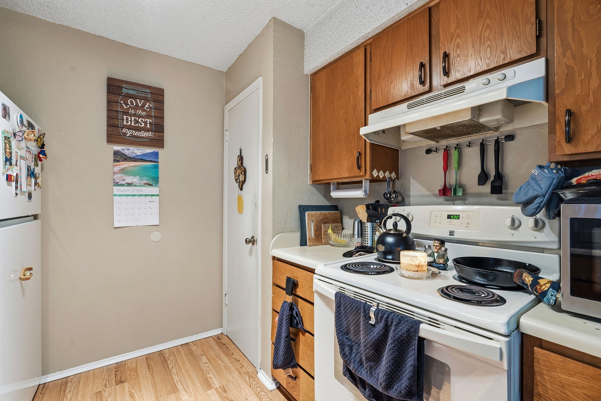 Unit A. Kitchen features a pantry.
