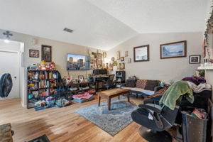Unit A Living room with view to Bedroom #2 door